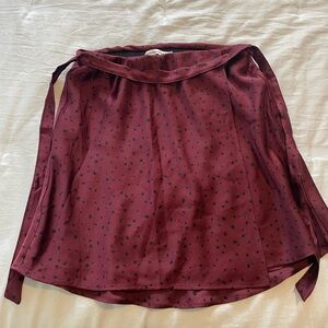 NWT Abercrombie Burgundy Satin Skirt